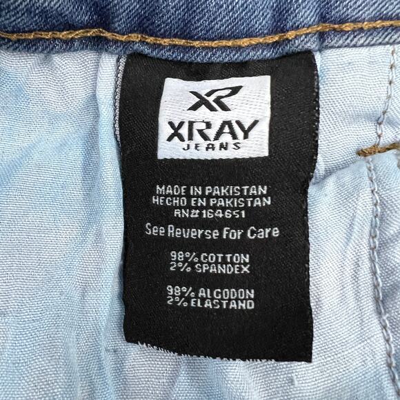 X Ray Mens Cargo Biker Slim Fit Casual Stretch Light Blue Denim Shorts 38 - Picture 8 of 12